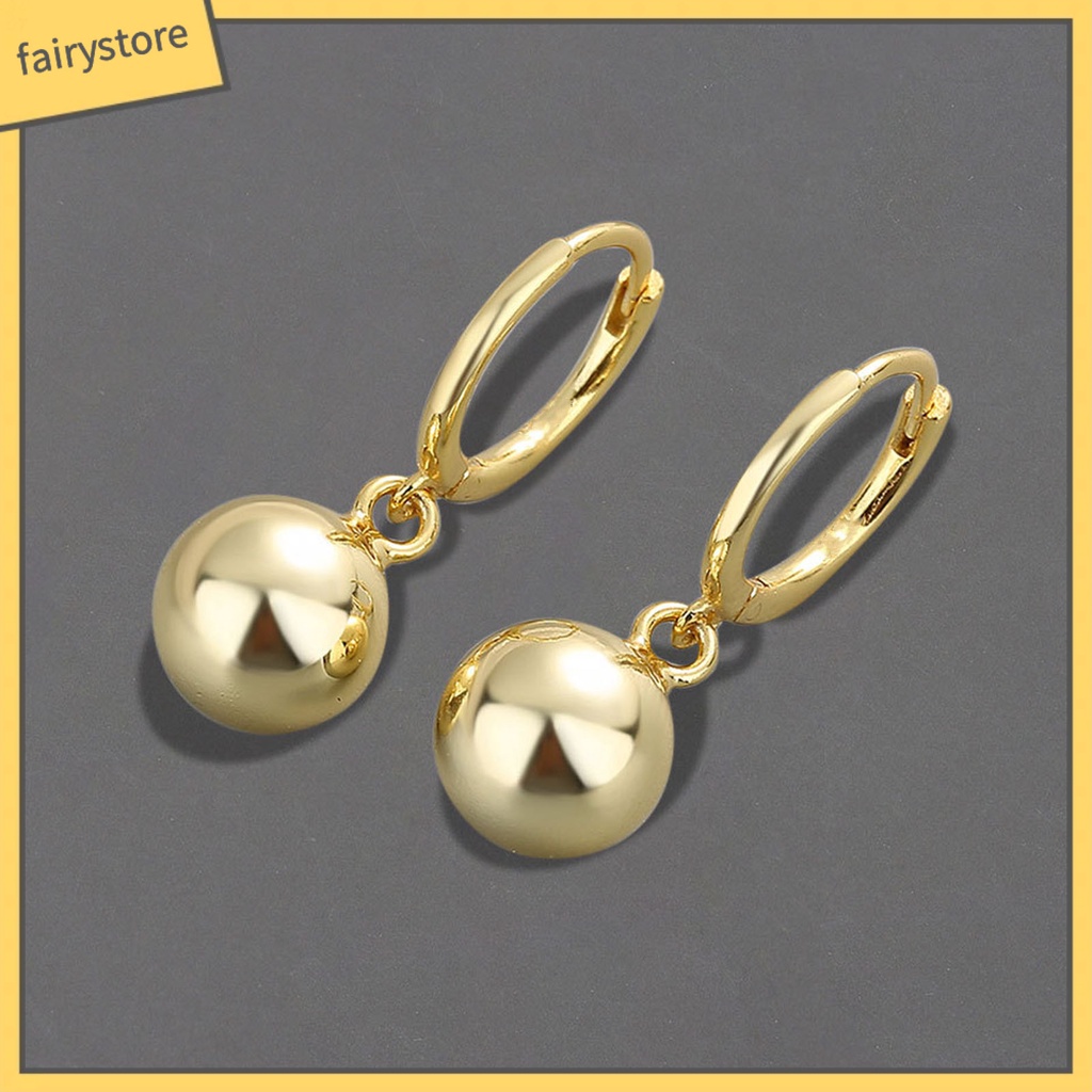 1 Đôi Bông Tai Dạng Vòng Ngắn Màu Trơn Khối Lượng Nhẹ Thời Trang Cho Nữ