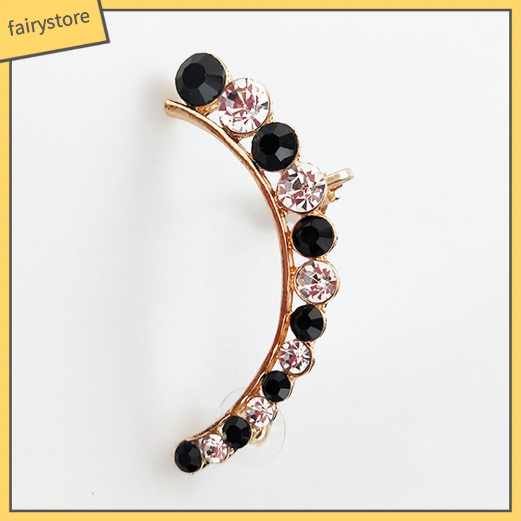 1 Đôi Bông Tai Đính Đá Sáng Tạo Màu Sắc Tương Phản Dành Cho Nữ