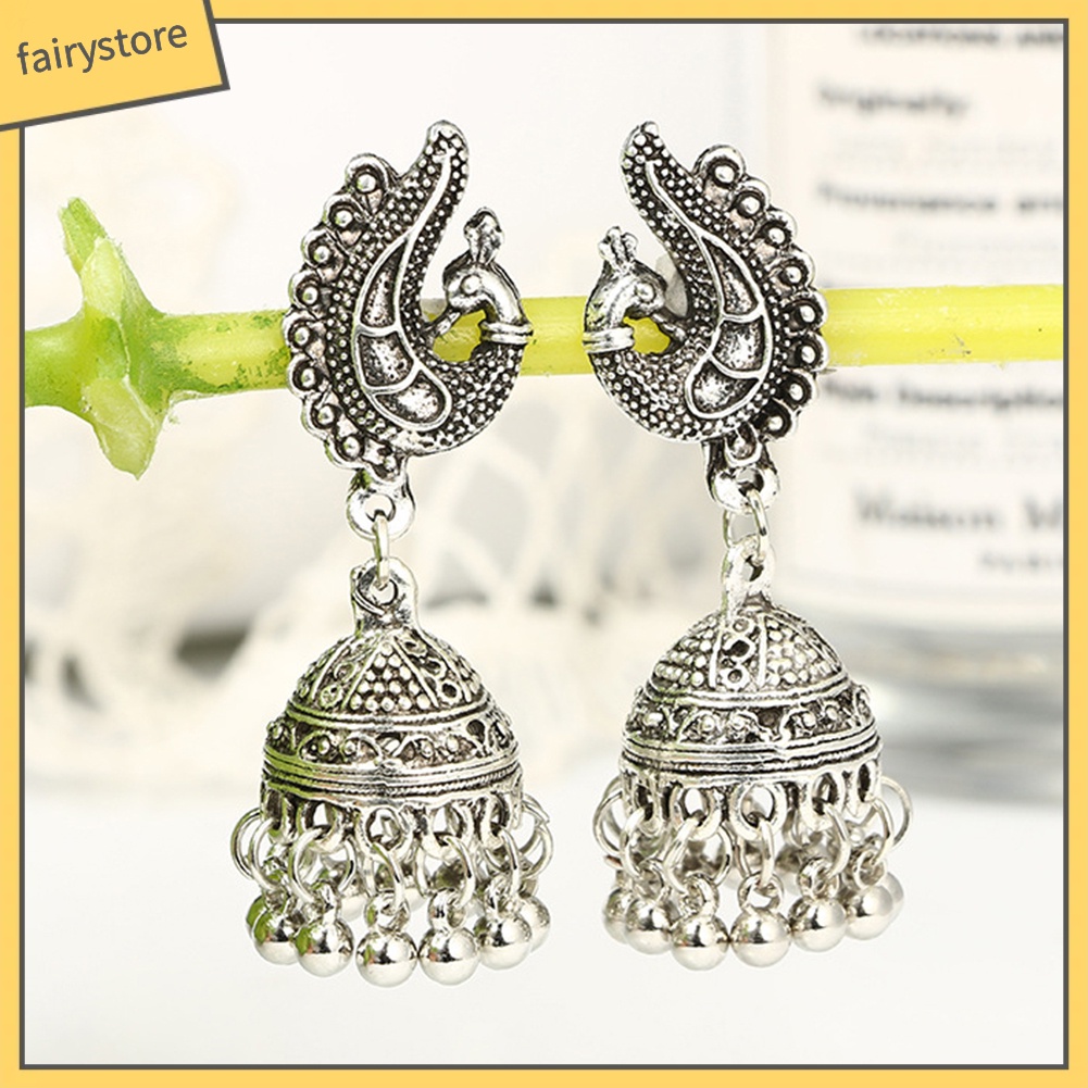 Bông Tai Hình Chim Công / Bóng Tròn Phong Cách Cổ Điển Thời Trang Cho Nữ