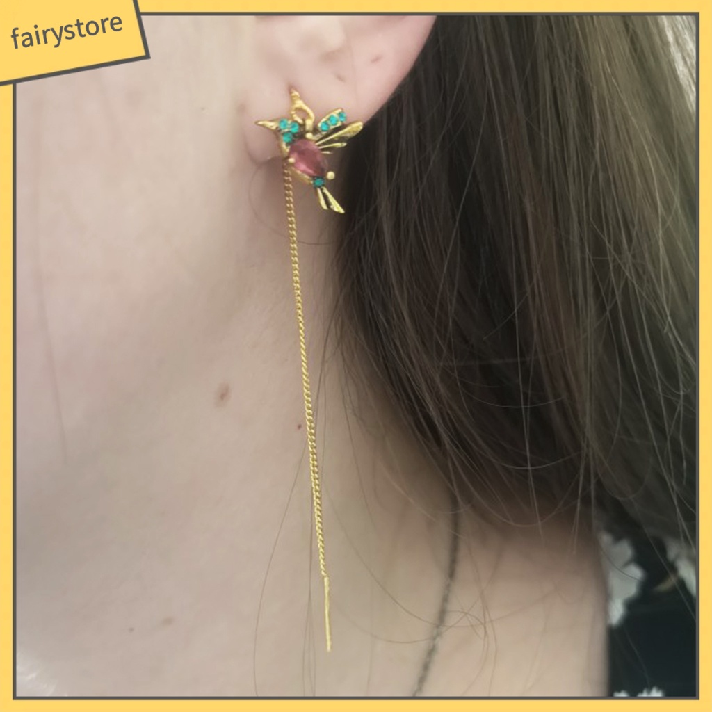 Bông Tai Dáng Dài Hình Chú Chim Thời Trang Dành Cho Nữ