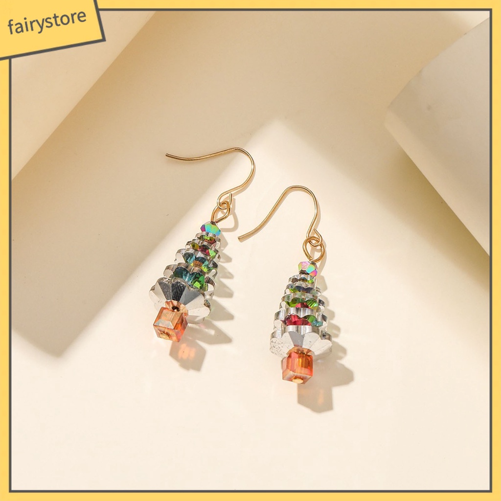 [FRO] Bông Tai / Vòng cổ Dáng Dài Hình Cây Thông Giáng Sinh Phong Cách Bắc Âu Cho Nữ