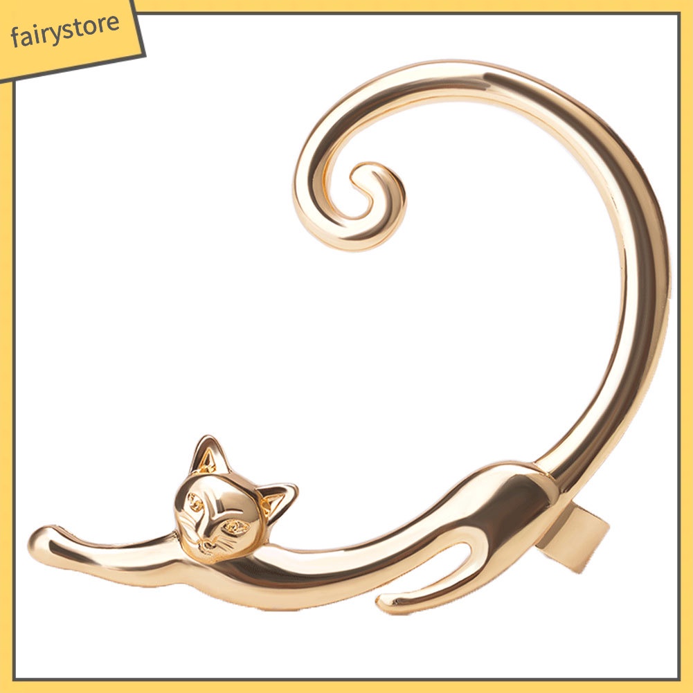1 Khuyên Vành Tai Hình Mèo Hoạt Hình Dễ Thương Cho Nữ