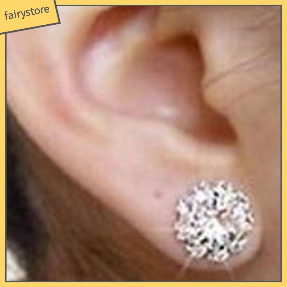 1 Đôi Bông Tai Đính Đá Thời Trang Dành Cho Nữ