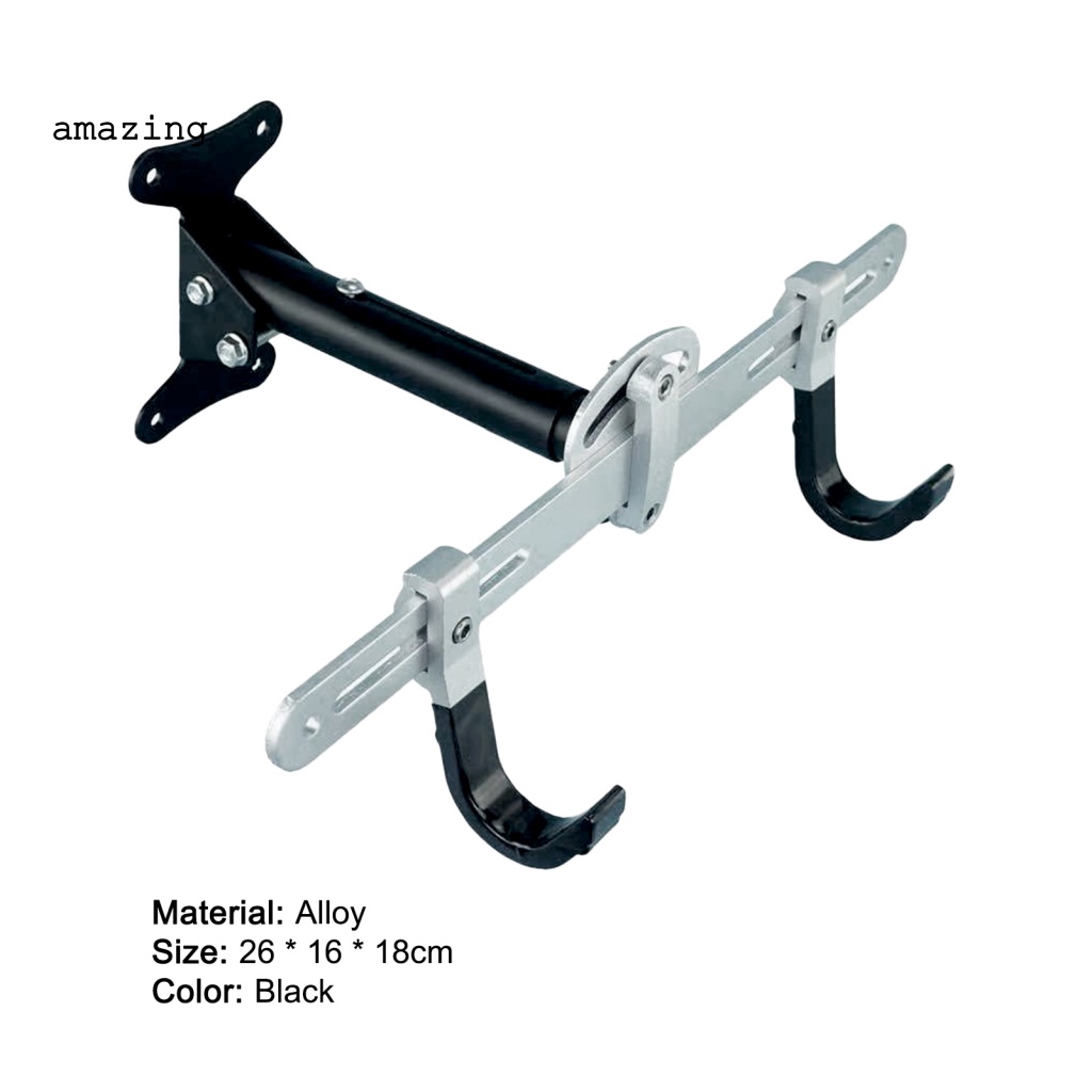 Móc Đôi Treo Xe Đạp Gắn Tường Màu Đen Có Thể Gập Lại Tiện Dụng