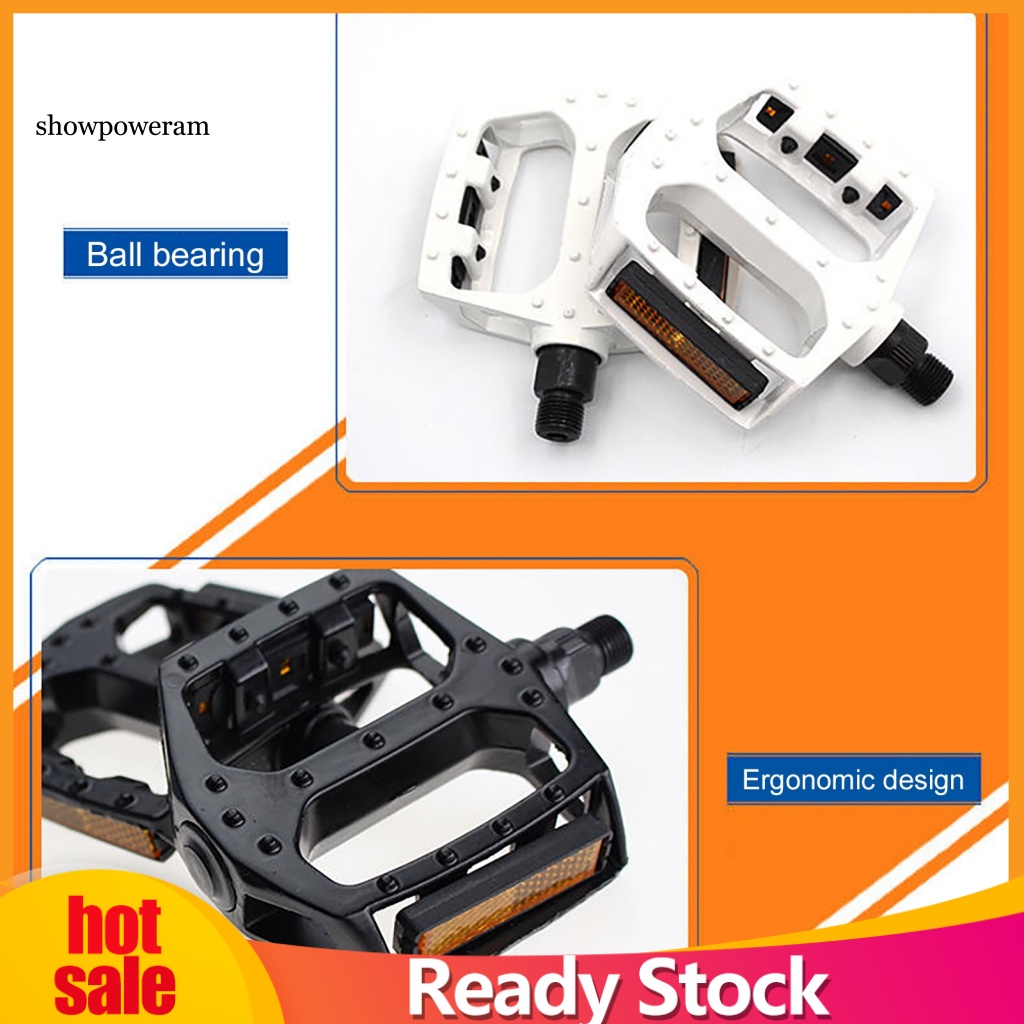 1 Cặp Bàn Đạp Hợp Kim Nhôm Chống Trượt Kèm Dải Phản Quang Cho Xe Đạp