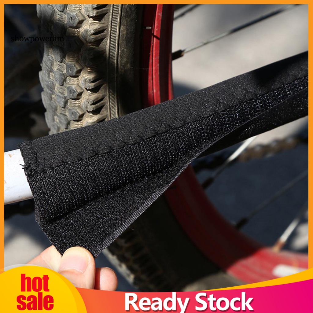 Miếng Dán Bảo Vệ Khung Xe Đạp Chống Trầy Xước Bằng Vải Neoprene Màu Đen Có Móc Xích Tiện Dụng