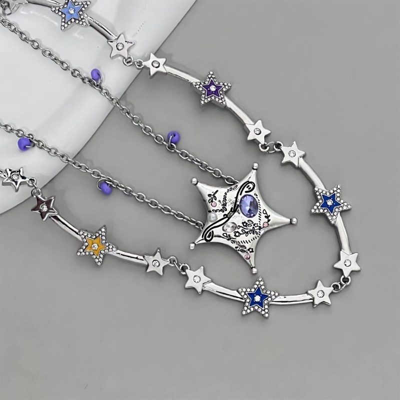 Vòng Cổ Choker Y2k Đính Ngôi Sao Nhiều Màu Độc Đáo