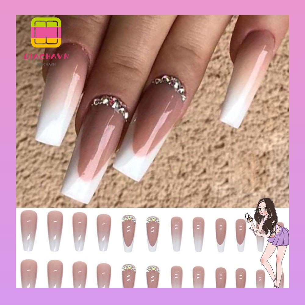 Bộ 24 Móng Tay Giả Che Phủ Toàn Diện Dùng Múa Ba Lê