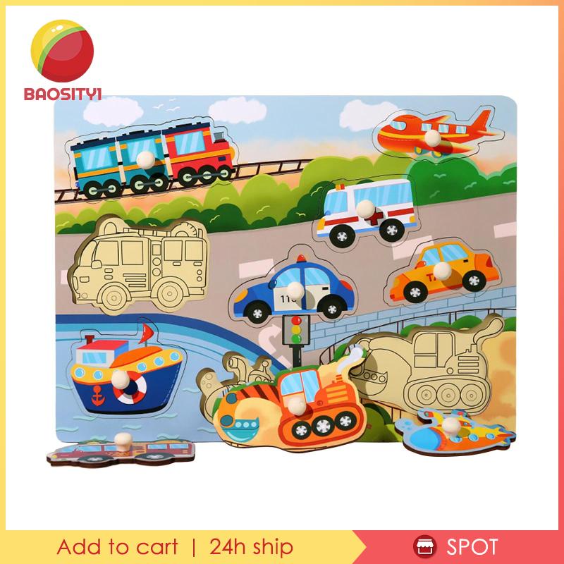 [Baosity1] Đồ Chơi Xếp Hình Giao Thông Bằng Gỗ Nhận Thức Cho Du Lịch