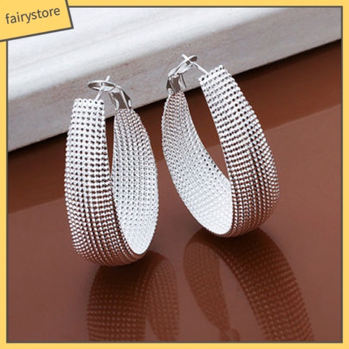 1 Đôi Bông Tai Mạ Bạc Phong Cách Hàn Quốc Thời Trang Dành Cho Nữ