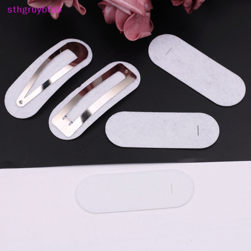 Set 100 Kẹp Tóc Hình Oval / Chữ Nhật Bằng Vải Nỉ Không Dệt Tiện Dụng