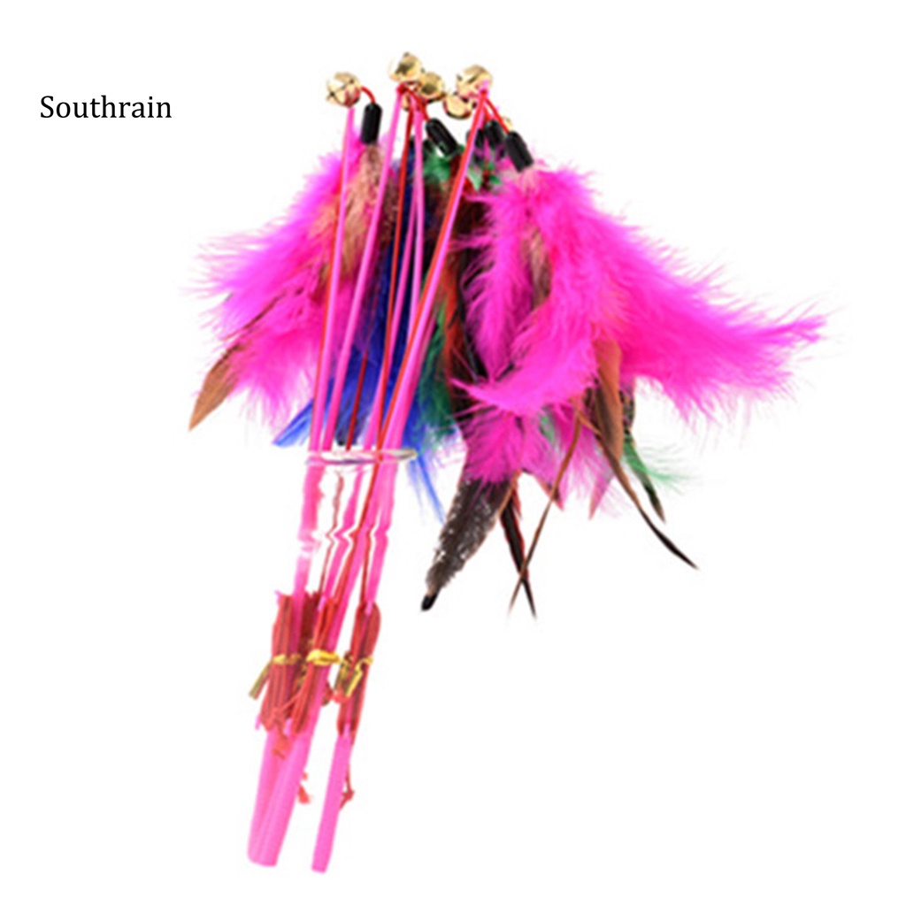 Gậy Gắn Lông Vũ Nhiều Màu Sắc Tương Tác Vui Nhộn Cho Mèo Cưng