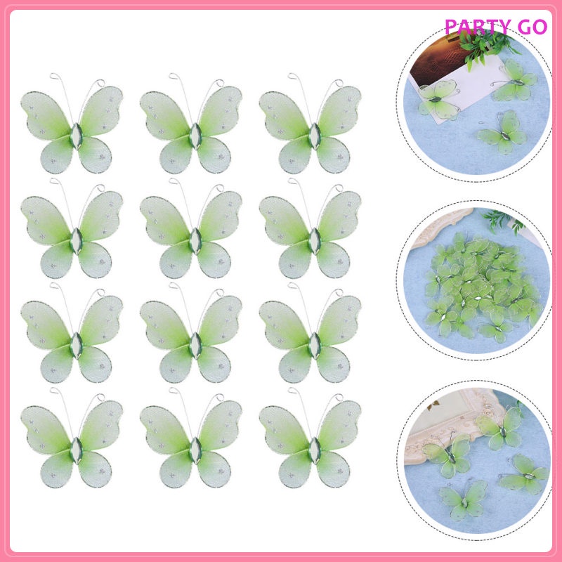 Bộ 12 Bươm Bướm Trang Trí Tiệc Cưới
