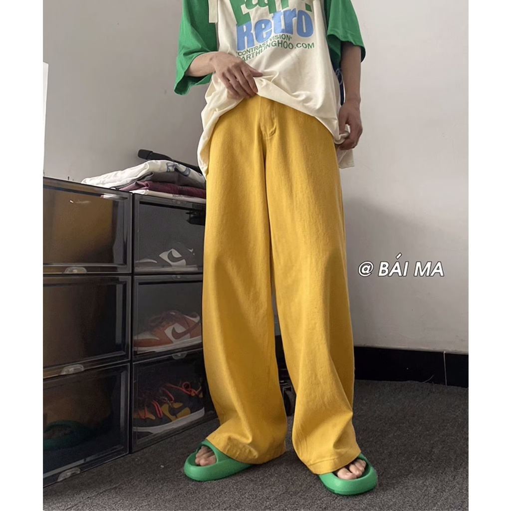 Quần Jean Ống Rộng Thời Trang Hip Hop Đường Phố Cá Tính Cho Nam