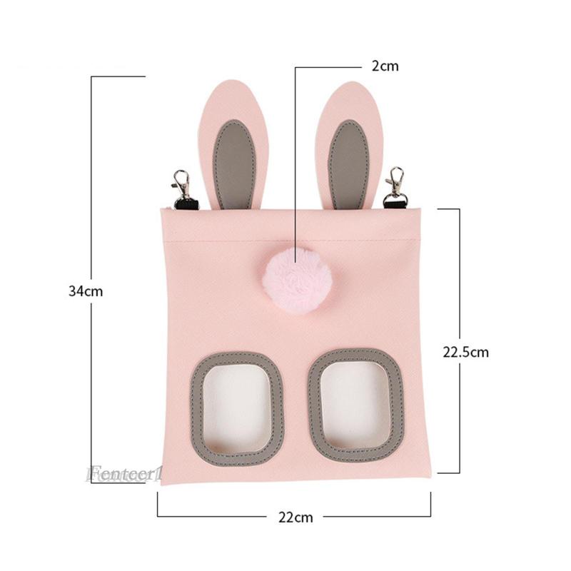 [Fenteer1] Túi Tote Đựng Thức Ăn Cho Thỏ Chinchilla Bằng PU Chống Thấm Nước