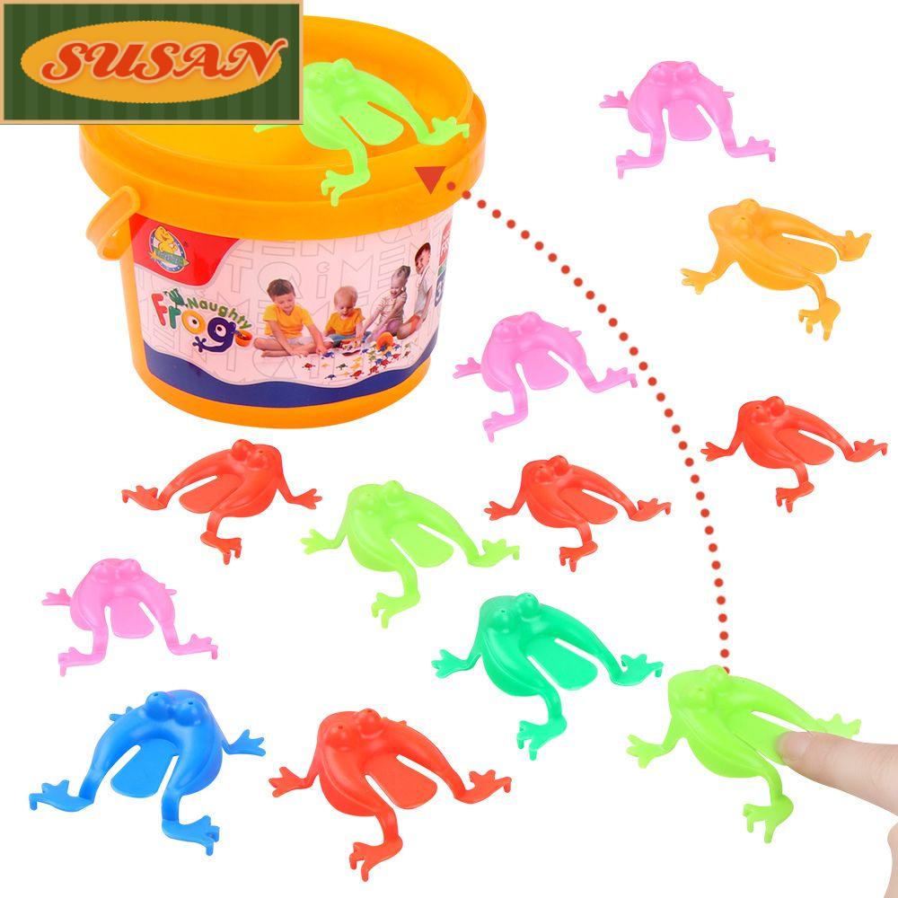 Set 12 Đồ Chơi Ếch Nhảy Nhiều Màu Sắc Giải Tỏa Căng Thẳng