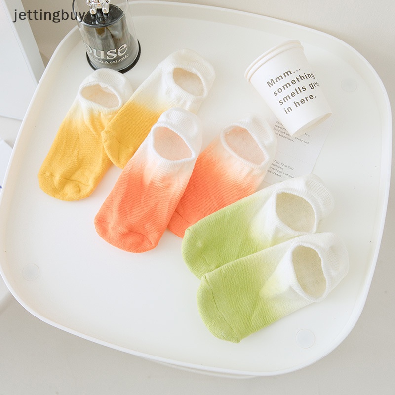 Vớ Cotton Màu Nhuộm Gradient Chống Trượt Thoáng Khí Thời Trang Cho Trẻ Em
