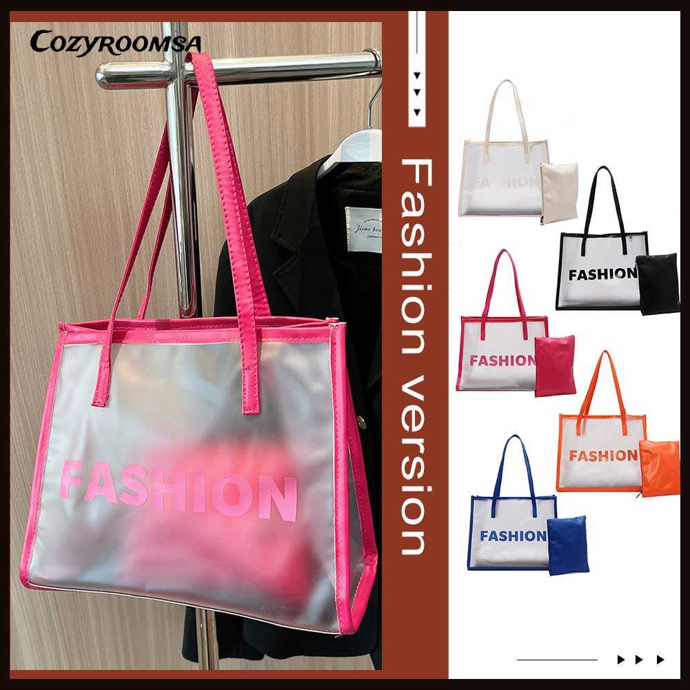 Túi Xách Bằng Nhựa Trong Suốt Trọng Lượng Nhẹ Thời Trang Đi Biển Cho Nữ