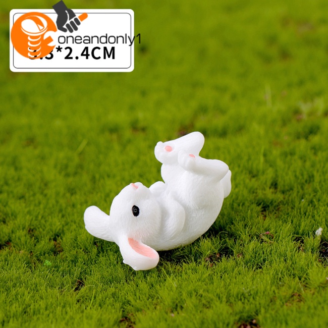 Đồ trang trí Thỏ Mini Bằng Nhựa Resin Dễ Thương Trang Trí Tiểu Cảnh