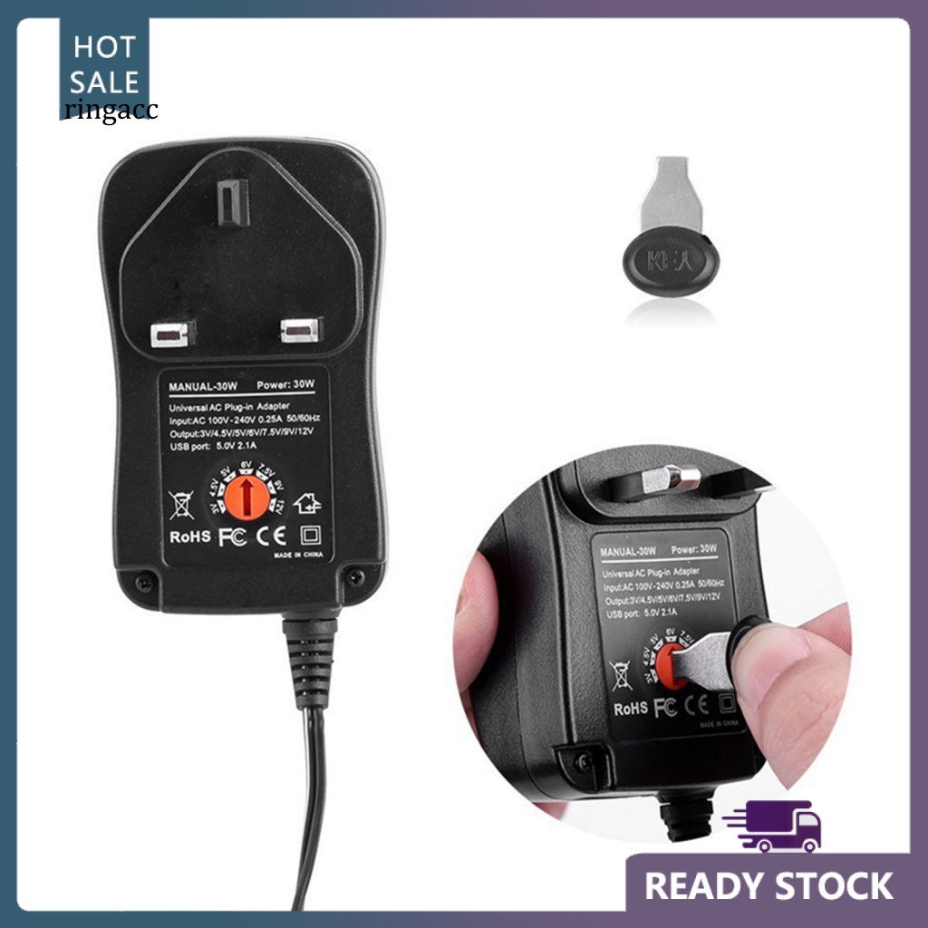 1 Bộ Chuyển Đổi Nguồn Điện 3-12V 30W AC DC Cổng USB Có Thể Điều Chỉnh Đa Năng