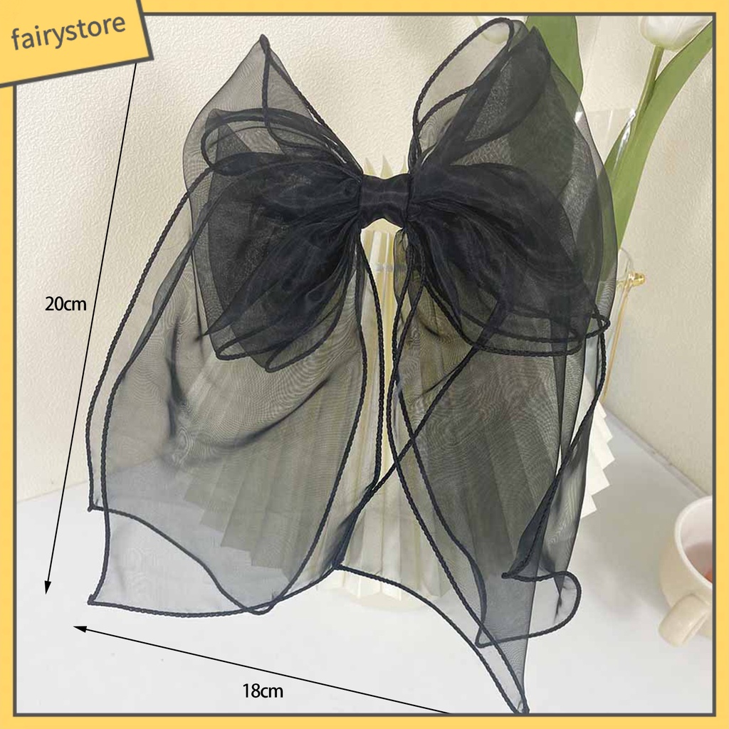 Kẹp Tóc Hình Nơ Lưới Đôi Chống Trượt Xinh Xắn Cho Bé Gái