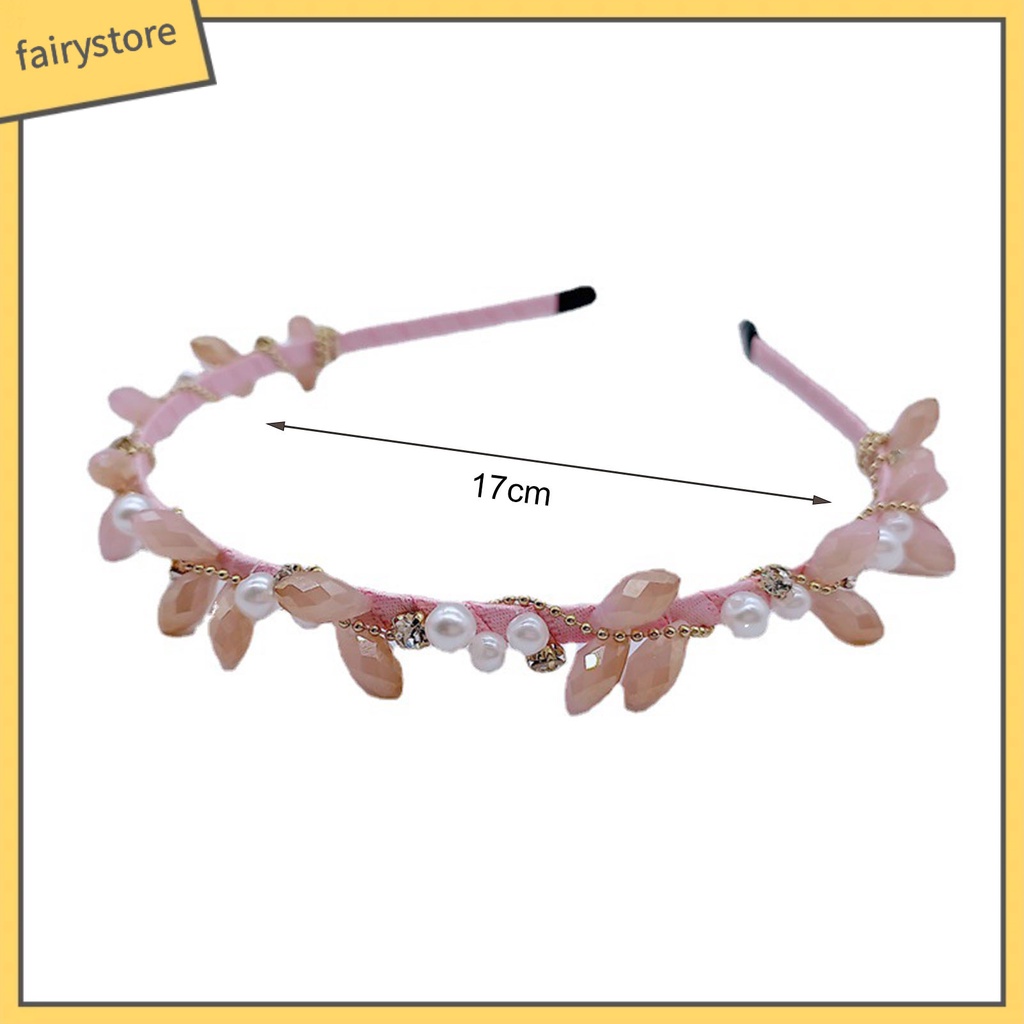 Kẹp Tóc Đính Ngọc Trai Giả Pha Lê &amp; Đá Nhiều Màu Chống Trượt Cho Nữ