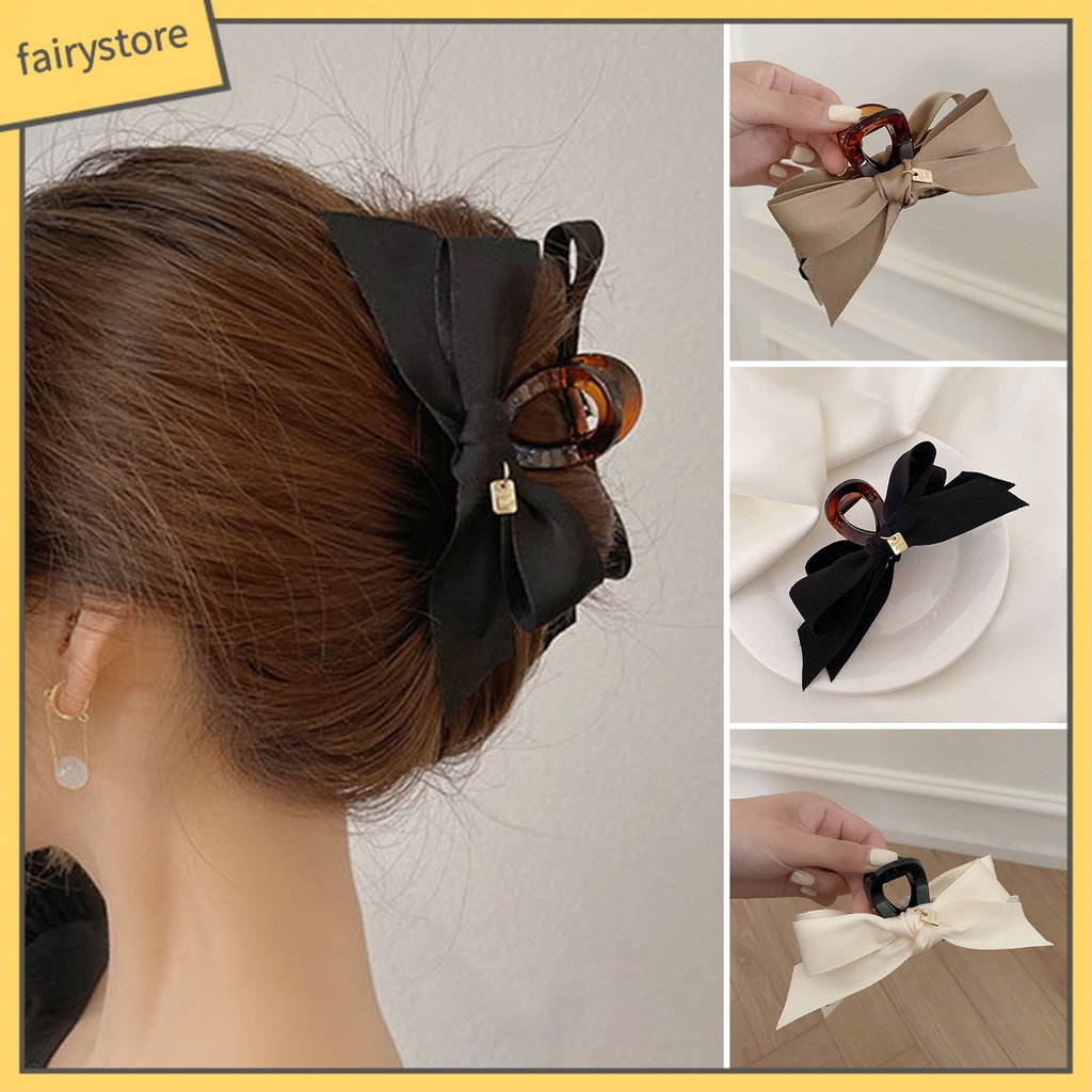 Kẹp Tóc Càng Cua Bằng Vải Lấp Lánh Chống Trượt Cho Nữ