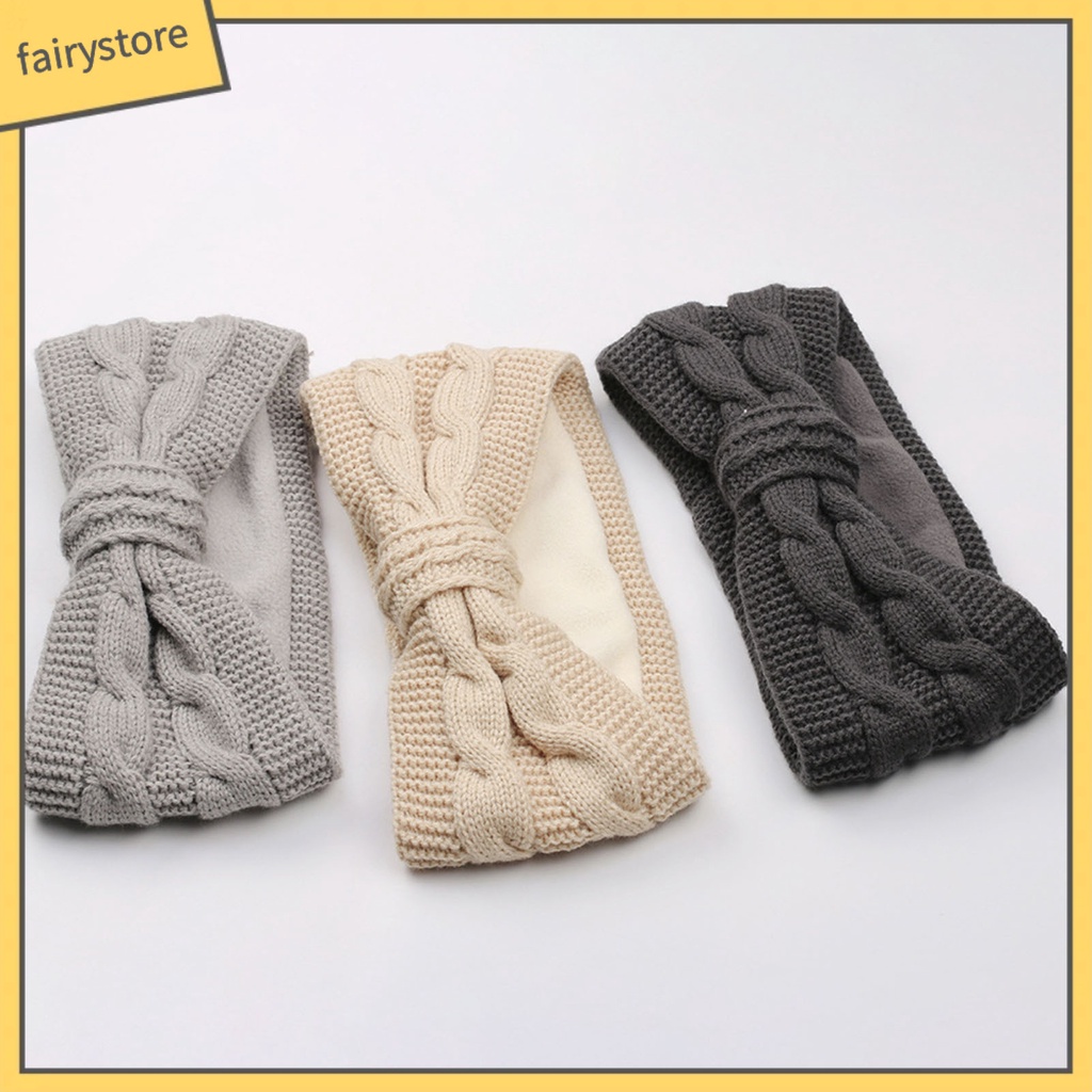 Băng Đô Dệt Kim Co Giãn Màu Trơn Thắt Nơ Thời Trang Thu Đông Dành Cho Nữ Rửa Mặt