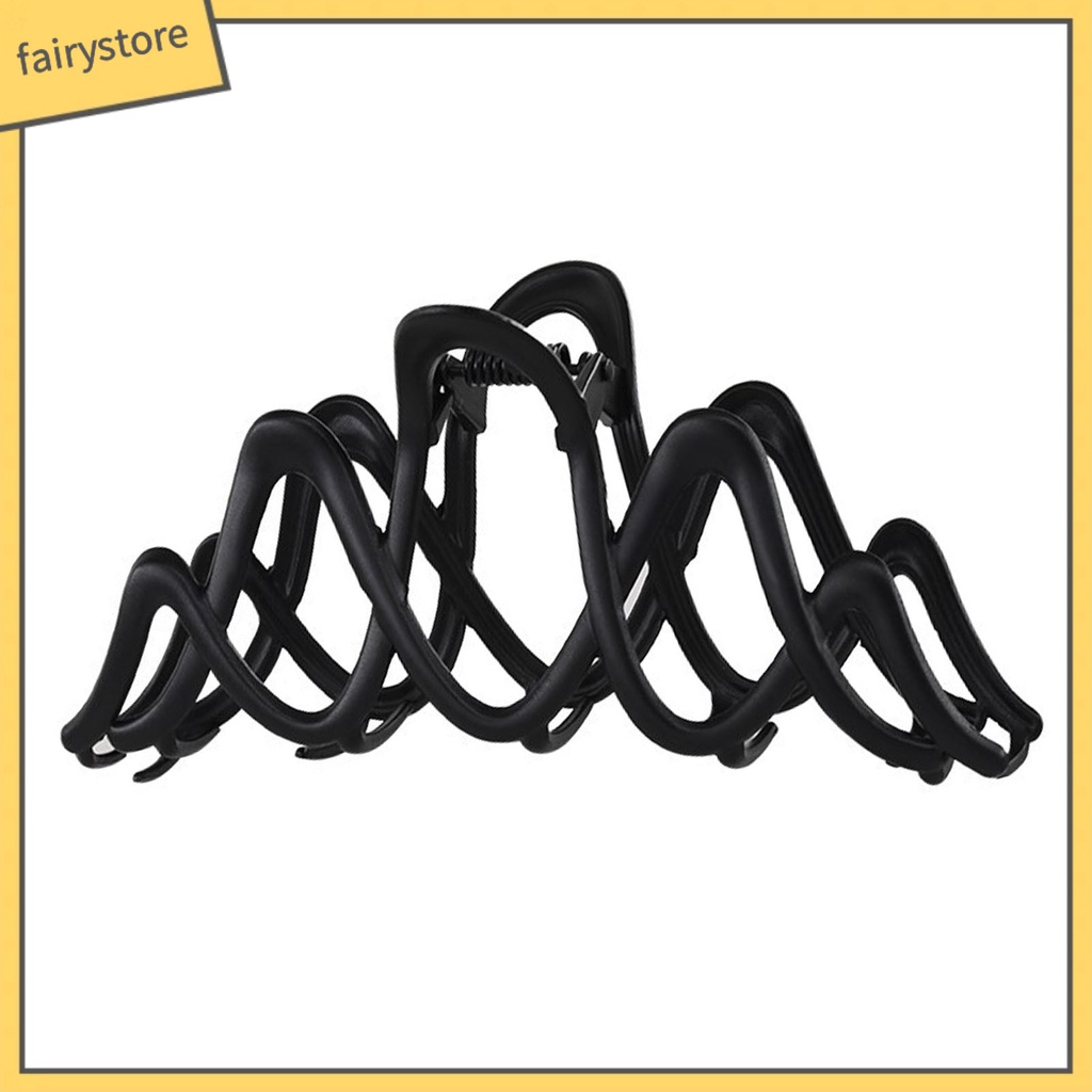 Kẹp Tóc Dạng Gợn Sóng Màu Trơn Co Giãn Chống Trượt Bằng Thép Không Gỉ