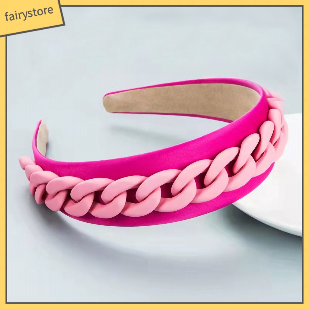 Băng Đô Cài Tóc Dạng Chuỗi Màu Sắc Macaron Xinh Xắn Cho Nữ