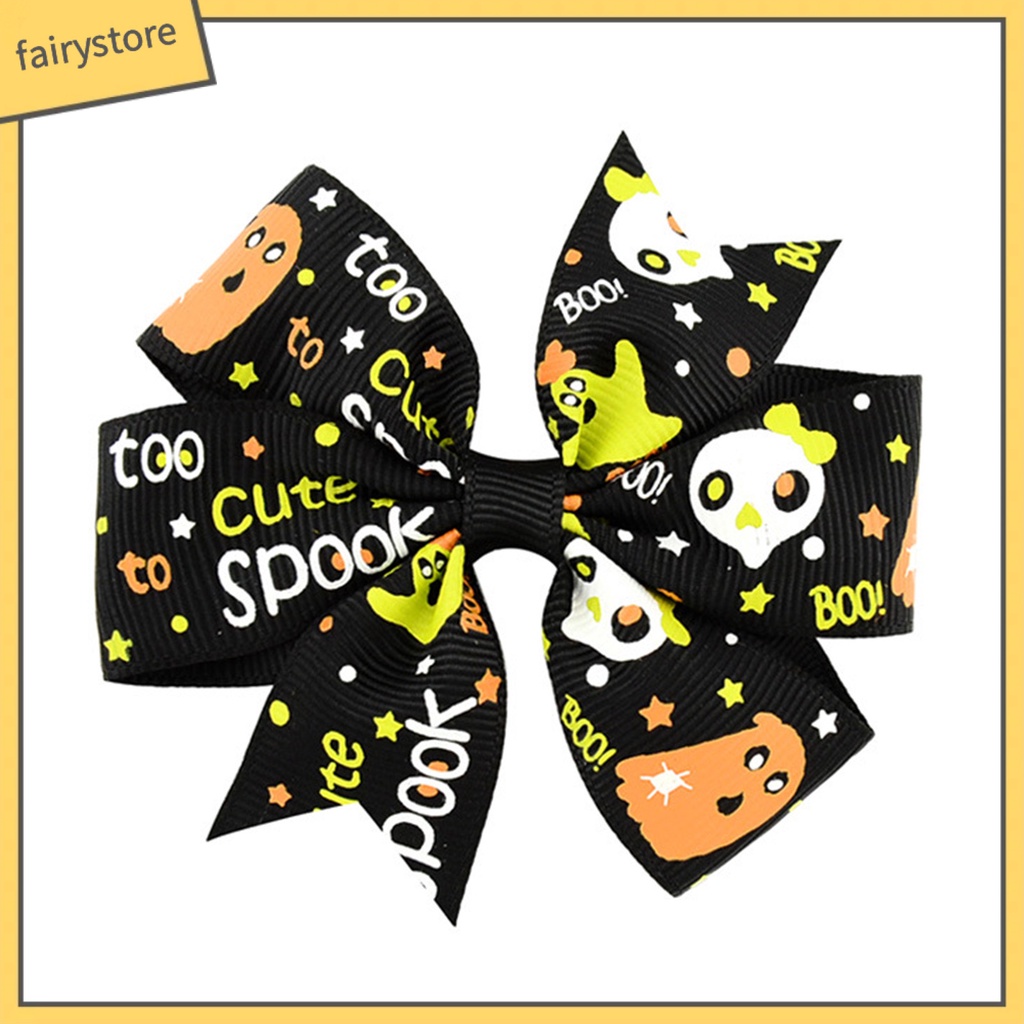 Kẹp Tóc Nơ Mềm Mại Có Gân Chống Trượt Hóa Trang Halloween Cho Người Lớn Và Trẻ Em