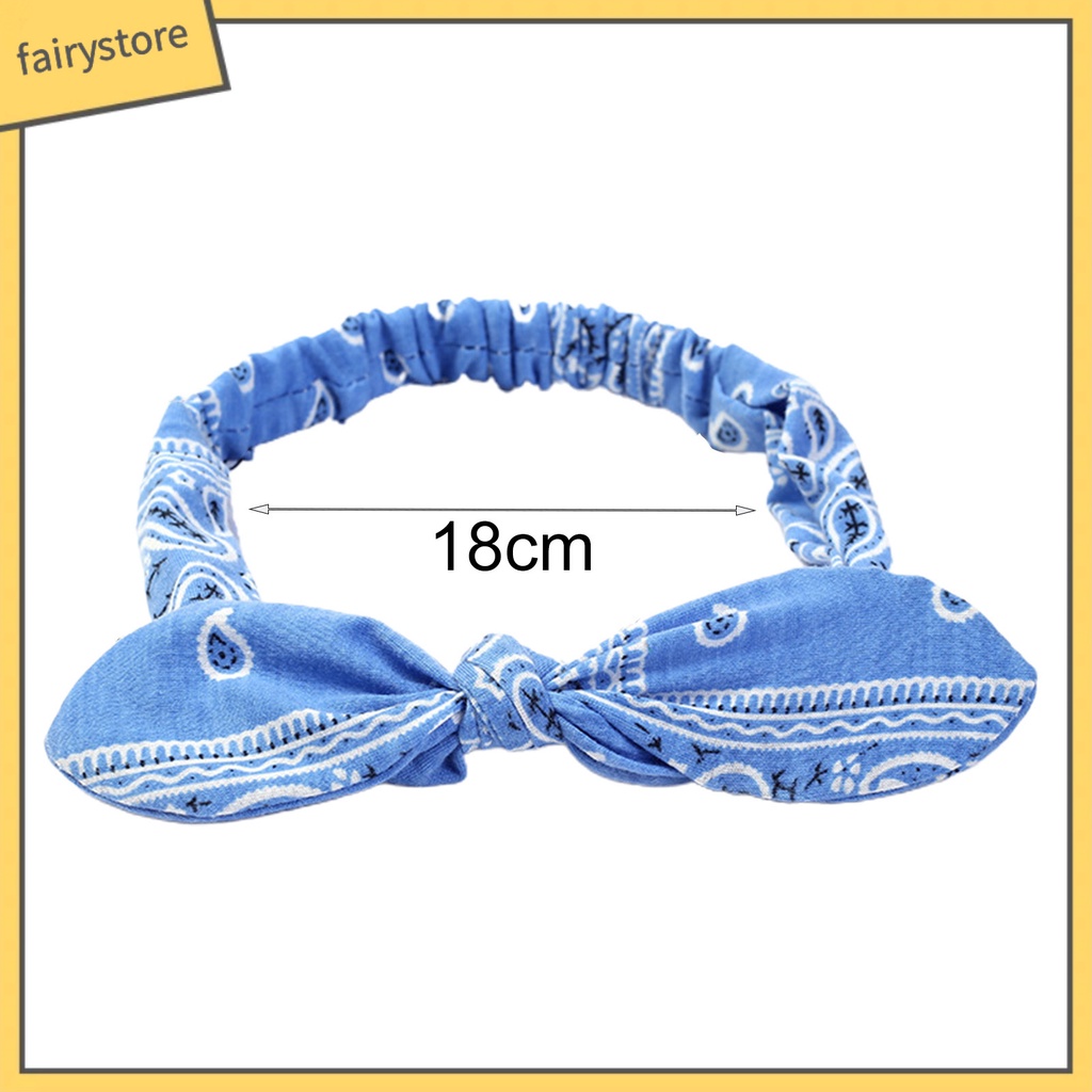 Băng Đô Cài Tóc Rửa Mặt Co Giãn Tốt Thắt Nơ In Họa Tiết Phong Cách Hàn Quốc Cho Nữ