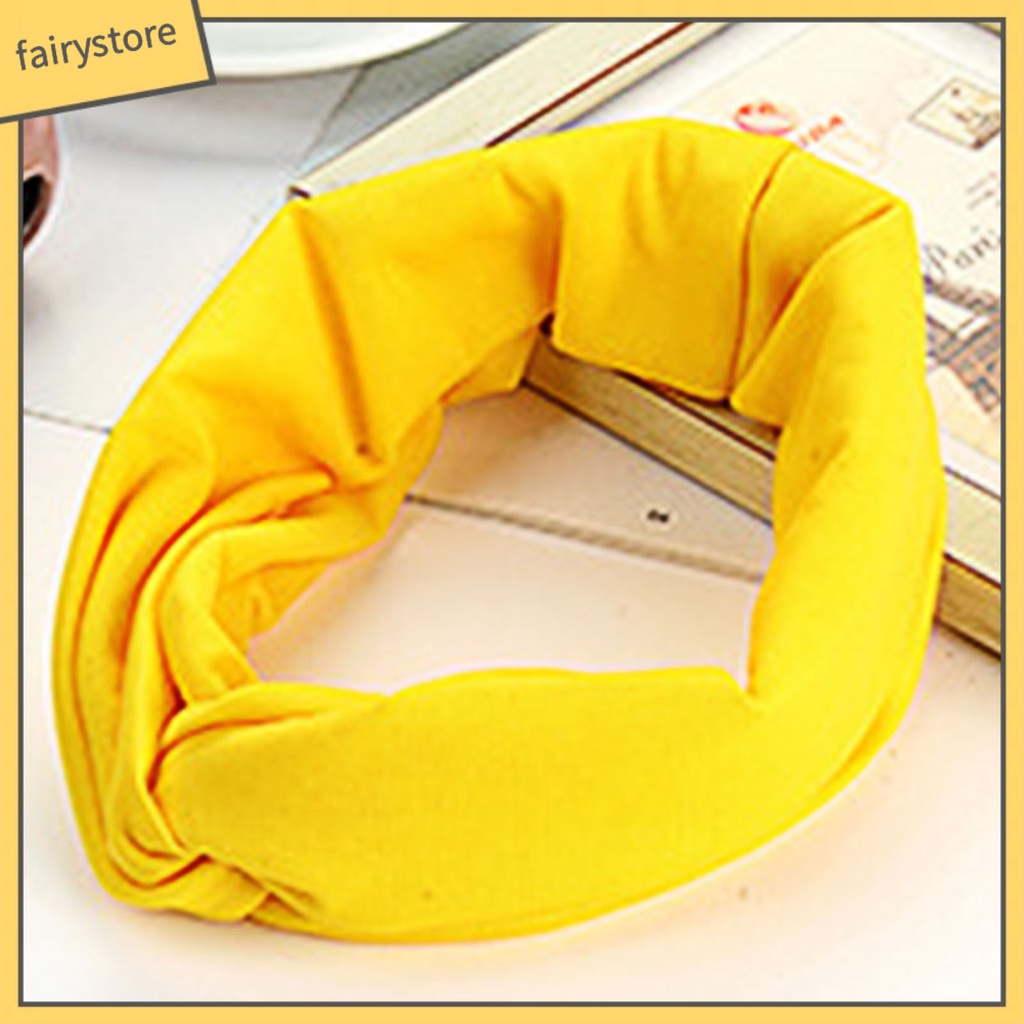 Băng Đô Vải Co Giãn Màu Trơn Bắt Mắt Dành Cho Nữ