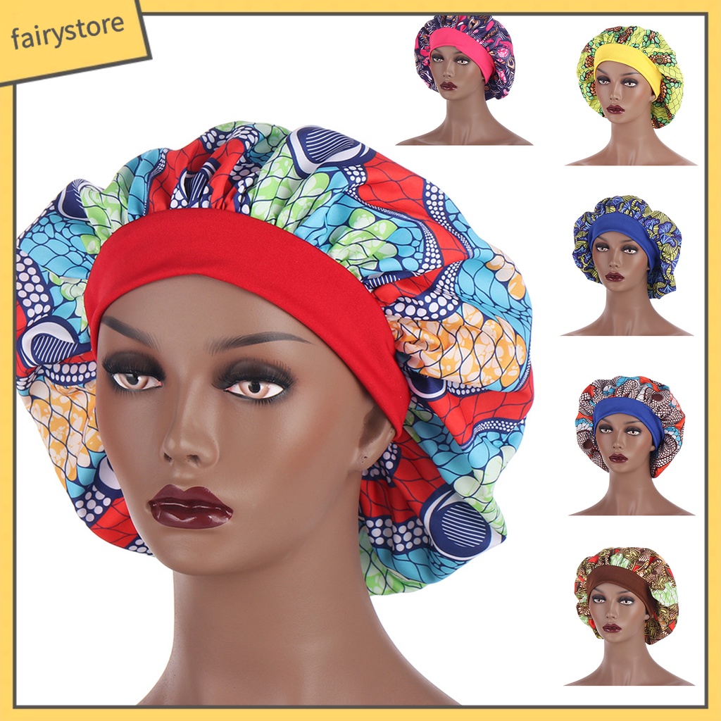 Mũ Trùm Đầu Vải In Họa Tiết Châu Phi Phong Cách Bohemian Dùng Khi Ngủ