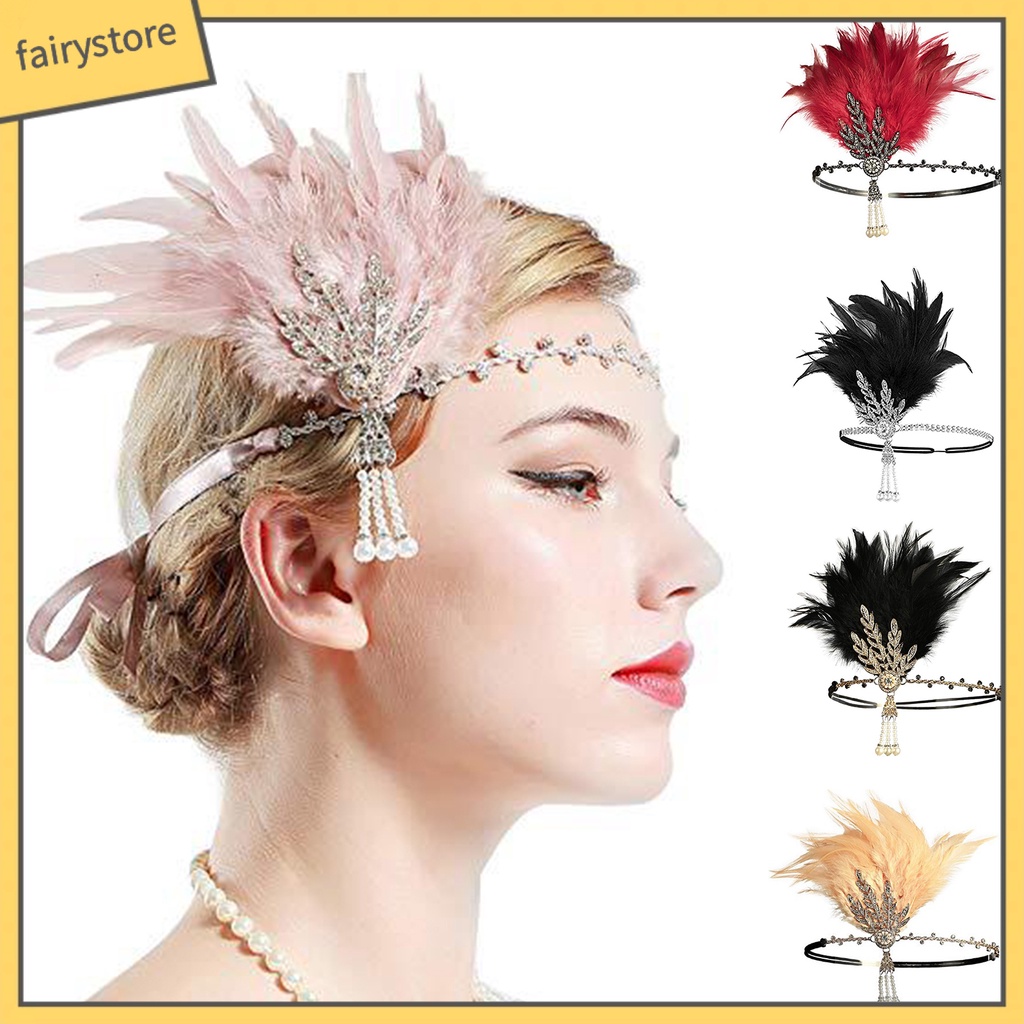 [FRO] Băng Đô Co Giãn Đính Ngọc Trai Giả Tua Rua Tinh Tế Chống Trượt Đa Năng Làm Quà Tặng Chụp Ảnh Cho Nữ