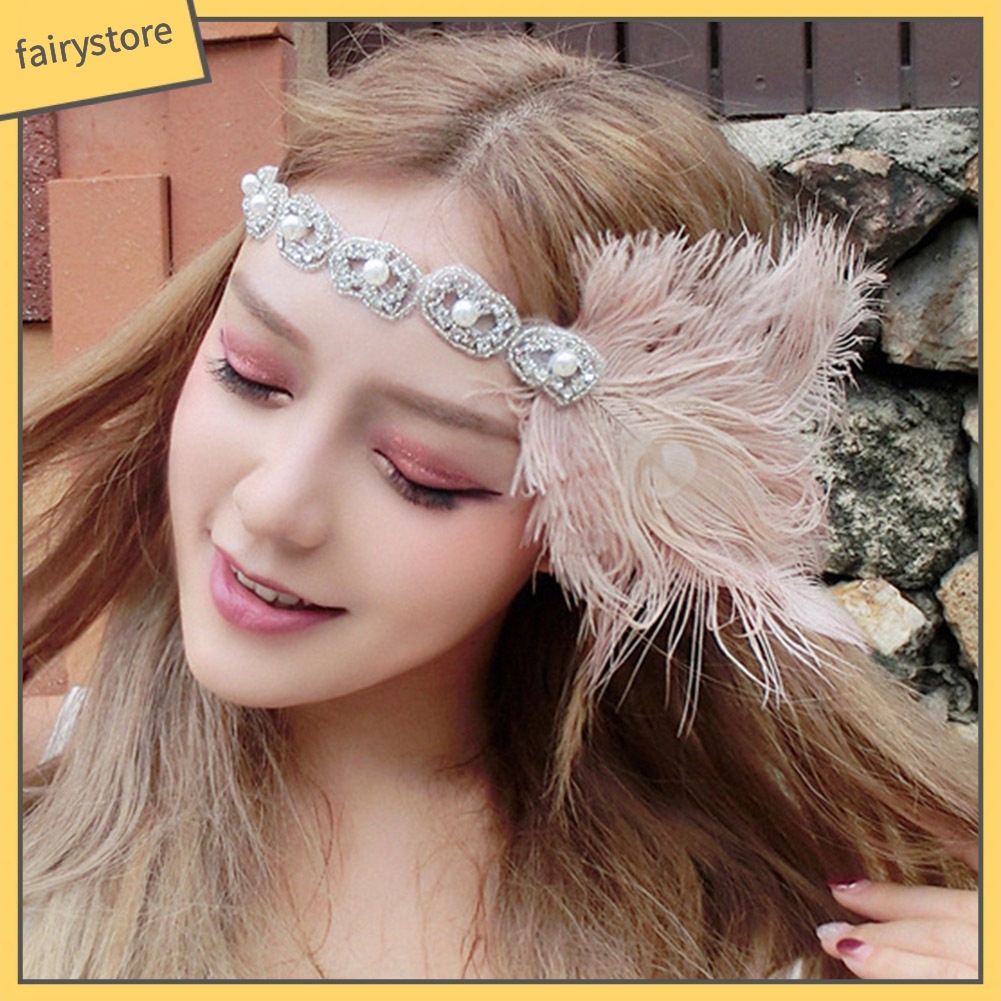 Băng Đô Cài Tóc Hình Chim Công Đính Đá Nhân Tạo Thời Trang