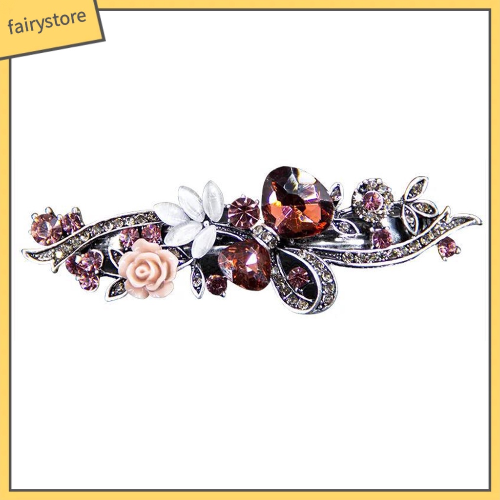 Kẹp Tóc Hình Lá Bằng Hợp Kim Chống Trượt Phong Cách Vintage Đa Năng