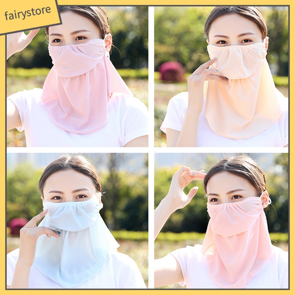 Khẩu Trang Che Mặt Chống Tia UV Thoáng Khí Dành Cho Nữ