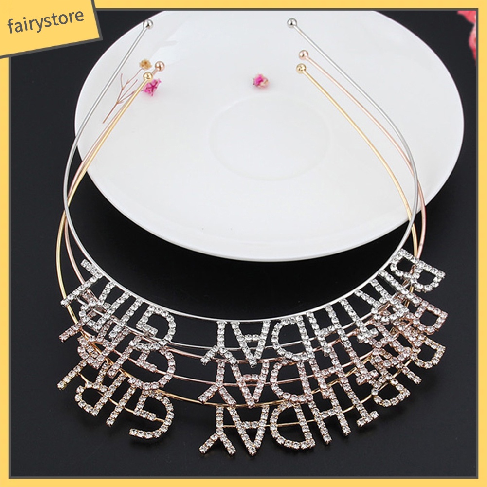 Băng Đô Cài Tóc Hình Vương Miện Bằng Kim Loại Có Đính Đá