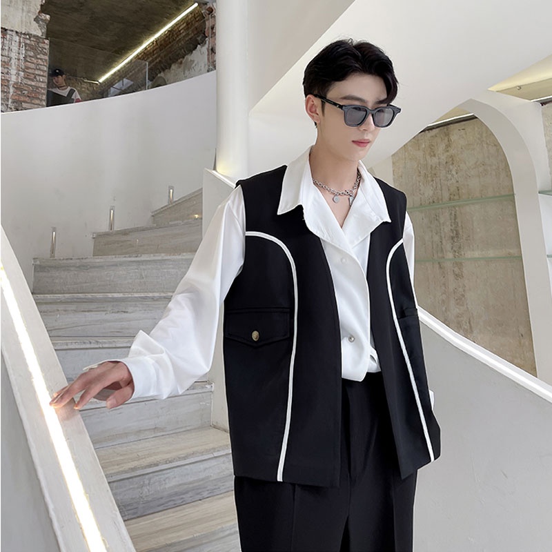 Áo Ghi Lê Không Tay Phong Cách Đường Phố Cao Cấp Cho Nam