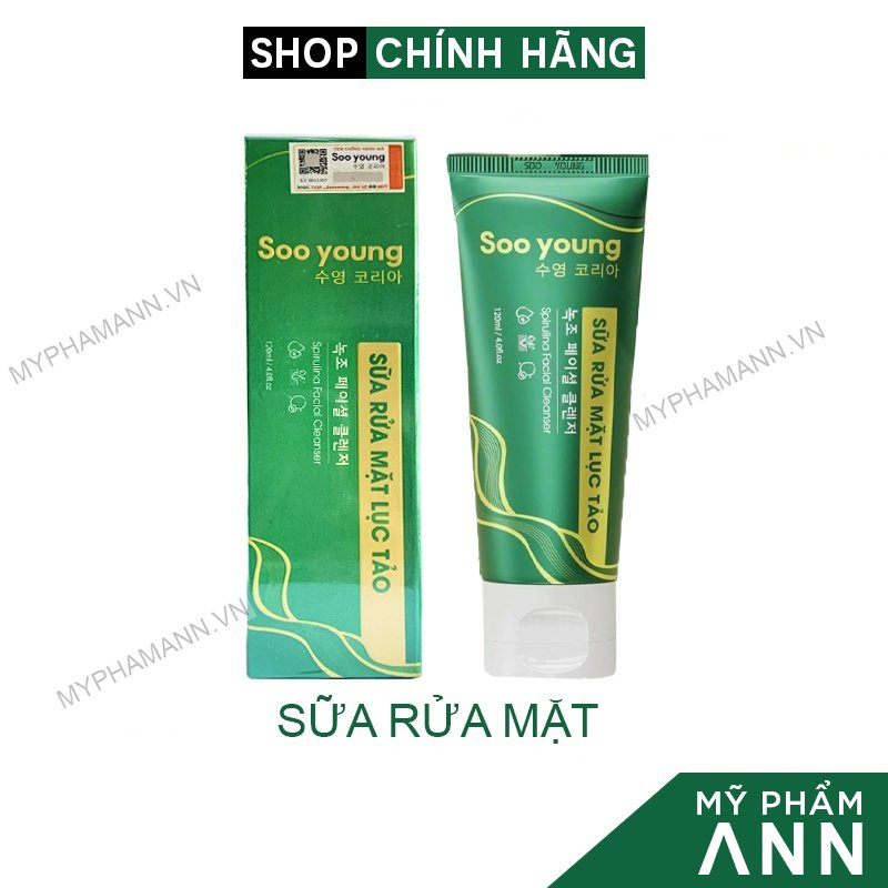 Sữa Rửa Mặt Lục Tảo Soo Young Chính Hãng - 8938532152183
