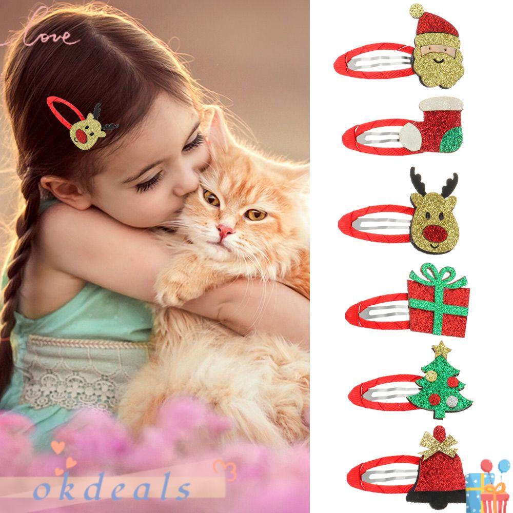 1 Cặp Kẹp Tóc Trang Trí Giáng Sinh Dễ Thương