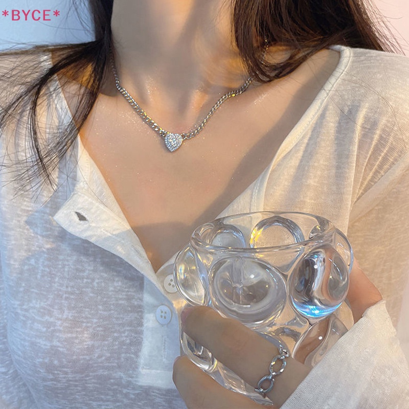 Vòng cổ Mặt Trái Tim Đính Đá Zircon Thời Trang Cho Nữ Mới