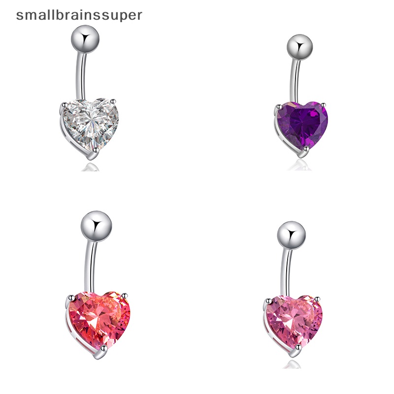 Khuyên Rốn Mặt Hình Trái Tim Đính Đá Zircon Thời Trang Cho Nữ SBS