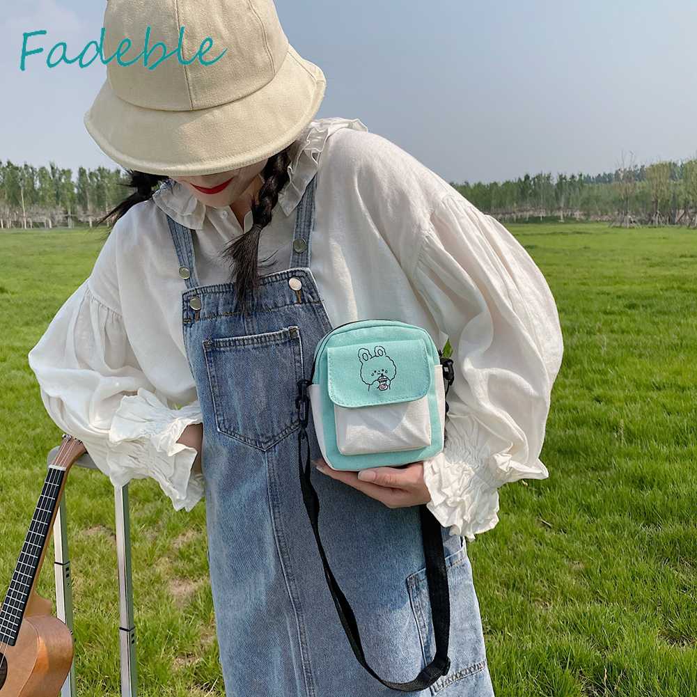 Túi Xách Đeo Vai Vải Bạt In Hoạt Hình Thời Trang Nữ Cá Tính