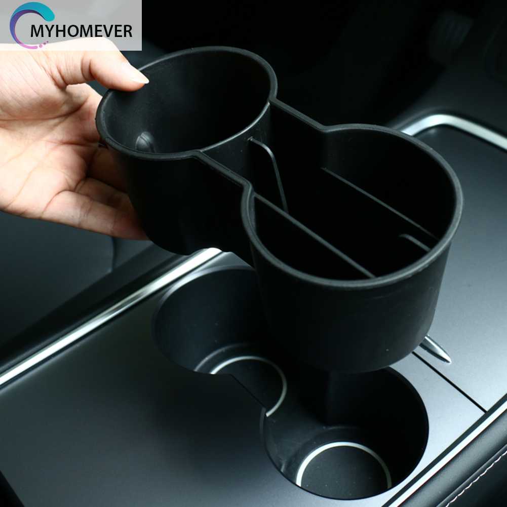 Khay Đựng Cốc Nước Màu Đen Gắn Trung Tâm Điều Khiển Trung Tâm Cho Tesla Model 3