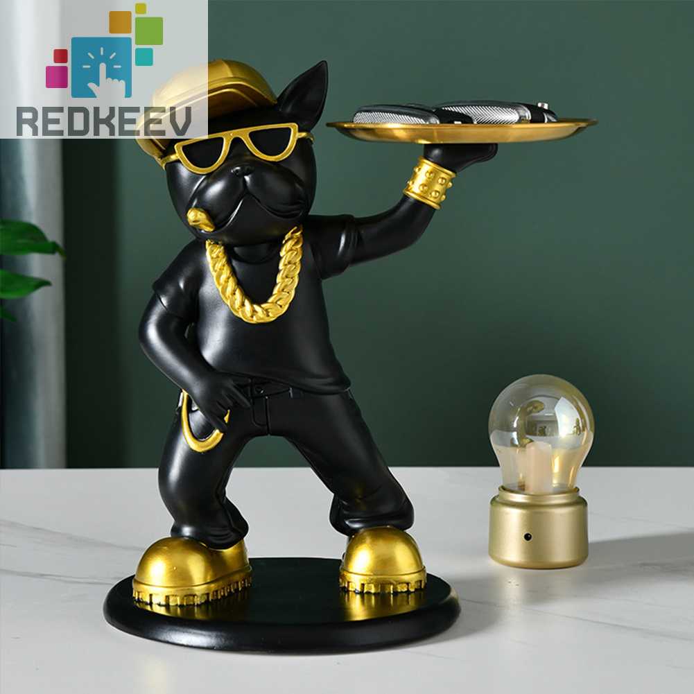 Mô Hình Chó Bull Bằng Nhựa Resin Trang Trí Phòng Khách