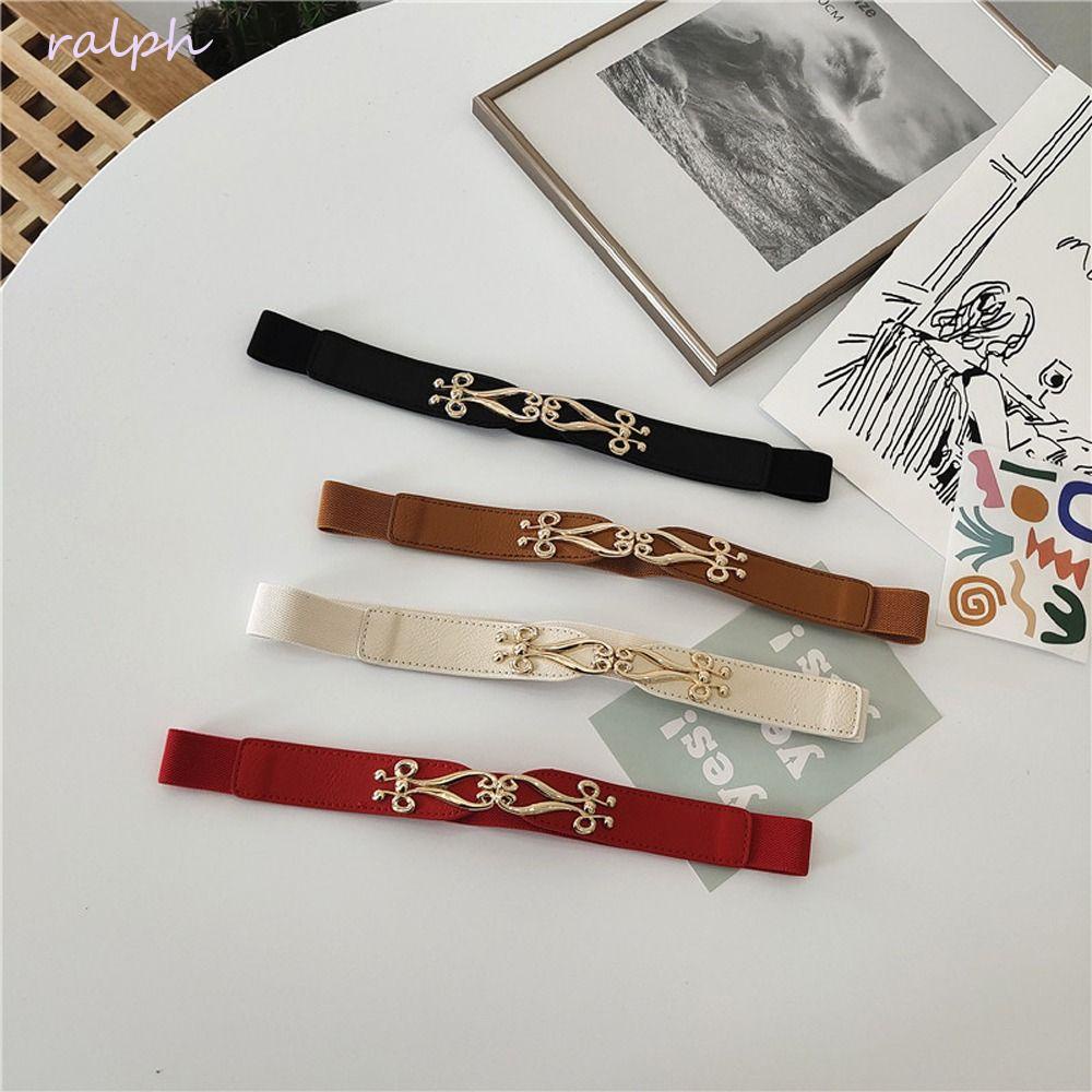 Thắt Lưng Da PU Khóa Kim Loại Kiểu Vintage Thanh Lịch Dễ Phối Đồ Thời Trang Cho Nam Và Nữ