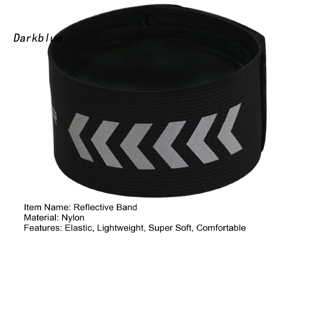 &lt; Darkblue &gt; Đai Phản Quang Co Giãn Có Thể Giặt Được Đeo Cổ Tay / Mắt Cá Chân Khi Chạy Bộ