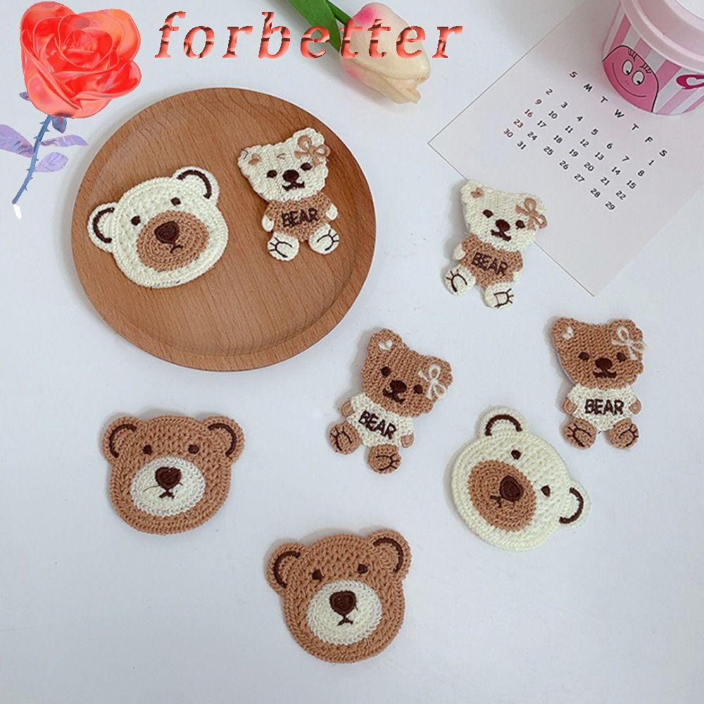 Miếng Dán Trang Trí Quần Áo Hình Gấu Hoạt Hình Dễ Thương